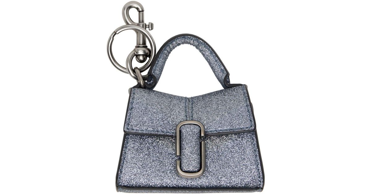 Marc Jacobs 'the Galactic Glitter Nano St. Marc' Keychain in Blue Lyst