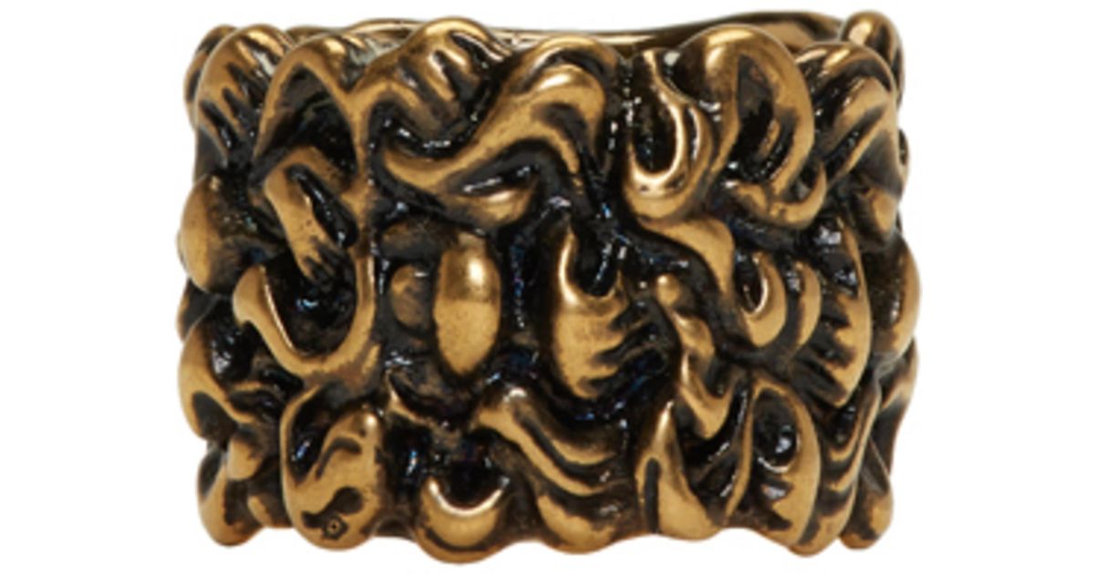 gucci lion mane ring