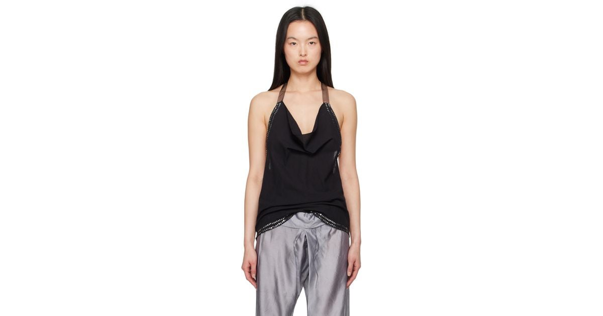 GIMAGUAS Cala Tank Top in Black | Lyst