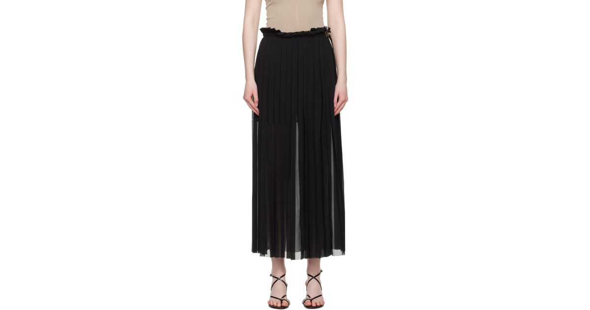 【関税込み】AMI Paris ブラック プリーツ ミディアム スカート Ami Paris ブラック プリーツ ミディアム スカート ブラック | Lyst