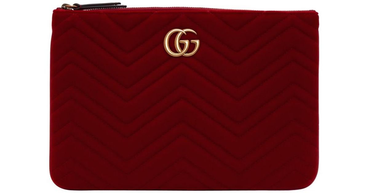 gucci red velvet purse