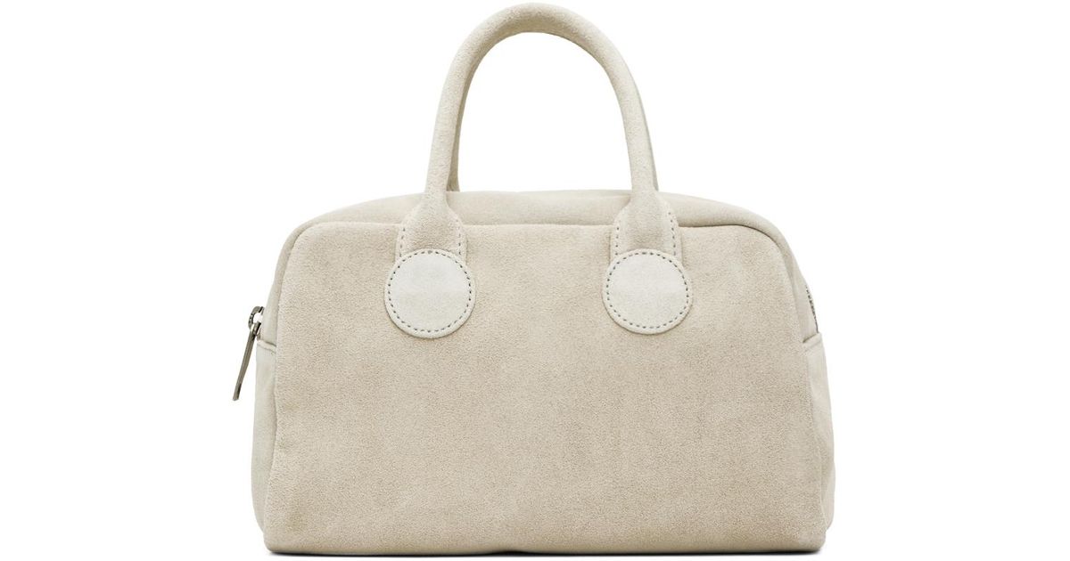 トートバッグ [Margesherwood] / SOFT BOWLING BAG / blond wood suede Marge Sherwood Soft Bowling Bag in Natural | Lyst Canada