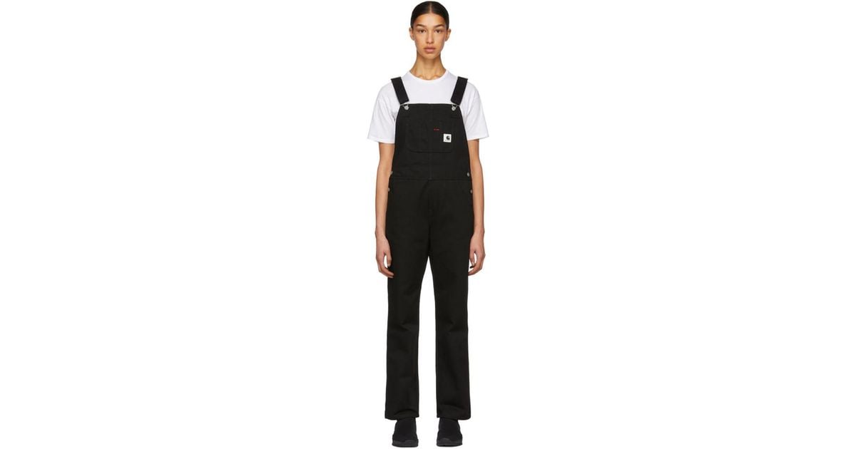 carhartt wip bib overall black