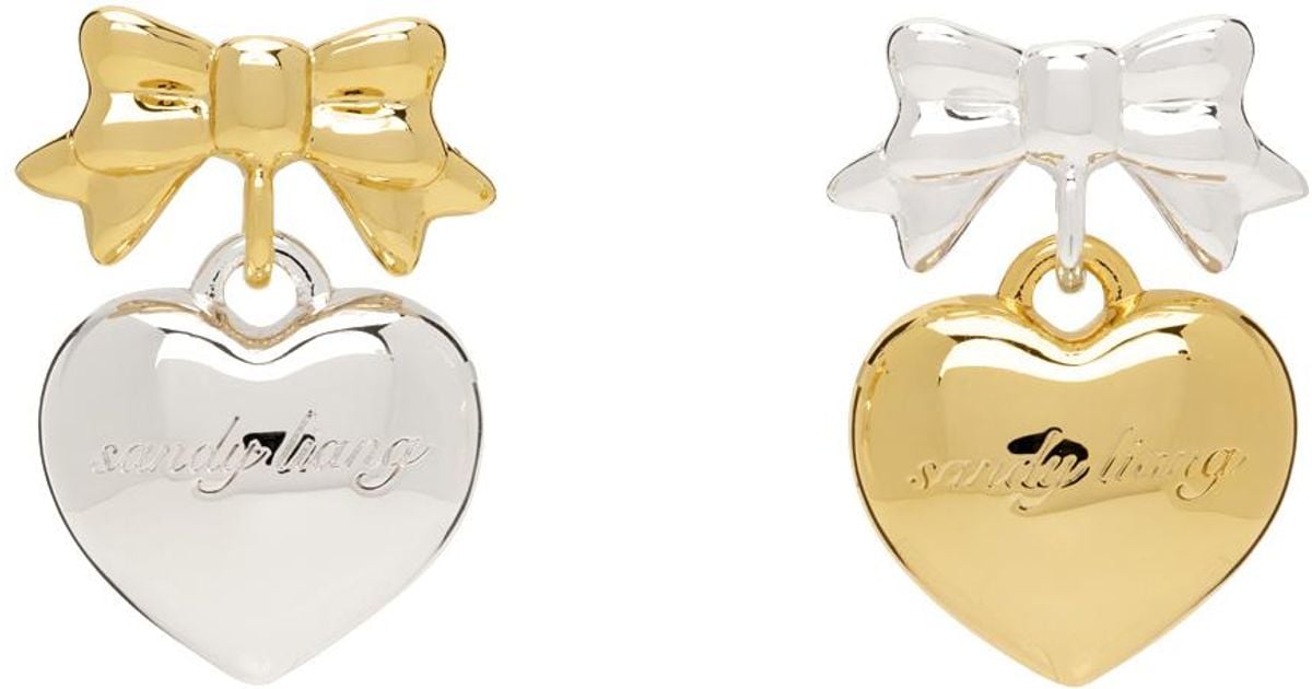 【関税・送料込】SANDY LIANGシルバー＆ゴールドBallerinaピアス SANDY LIANG Silver & Gold Ballerina Earrings | REVERSIBLE