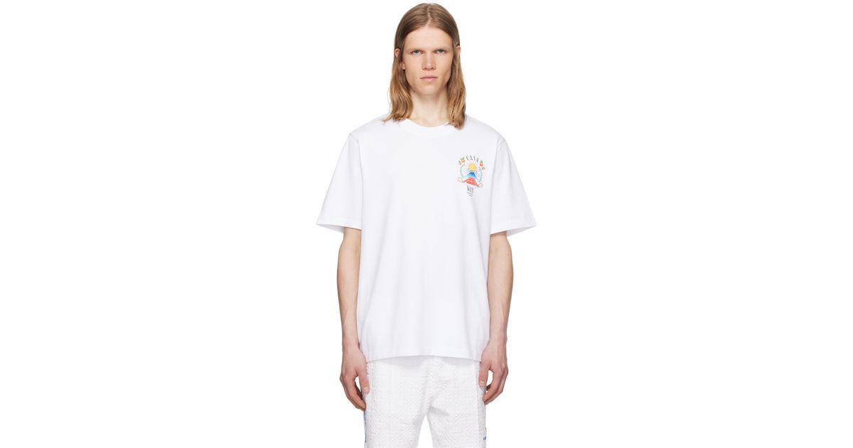 CASABLANCA 'Casa Way' Mountain T-Shirt in White for Men | Lyst