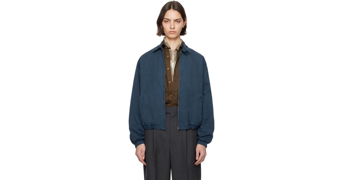 AURALEE Product Dyed Finx Gabardine Swing Jacket in Blue | Lyst UK