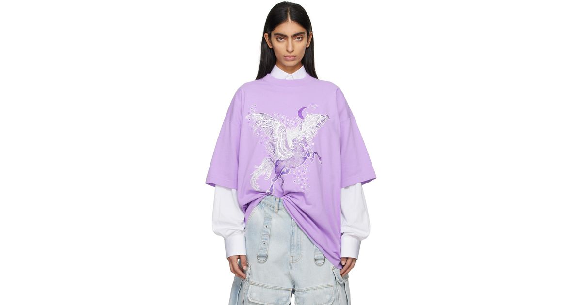 Vetements Purple Flying Unicorn T-shirt | Lyst UK