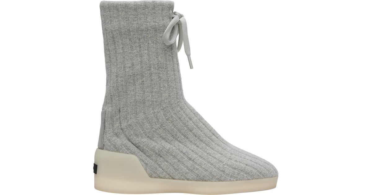Fear Of God Moc Knit High Sneakers in Grey for Men | Lyst UK