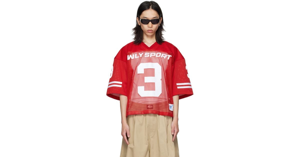 Willy Chavarria 'Willy' Football Jersey in Red for Men | Lyst