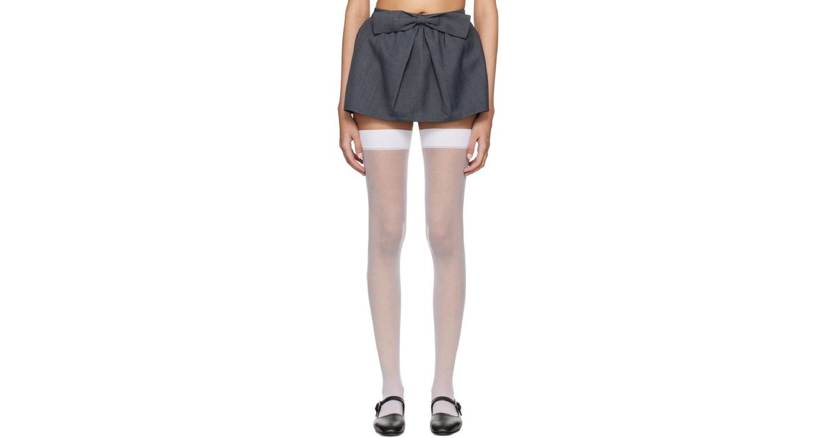 【関税込み】Shushu/Tong グレー Bowknots ミニスカート ShuShu/Tong グレー Bowknot プリーツ ミニスカート ブルー | Lyst