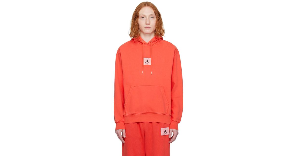 Pull à capuche statement rouge Nike pour homme en coloris Orange | Lyst