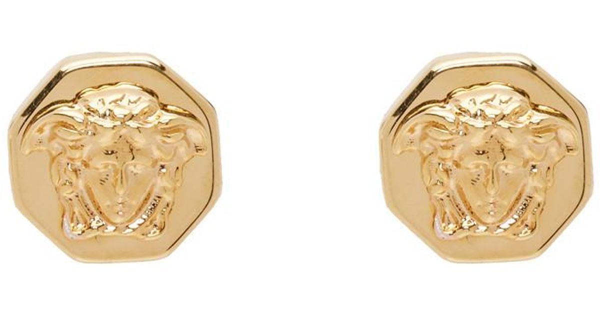 versace gold medusa earrings