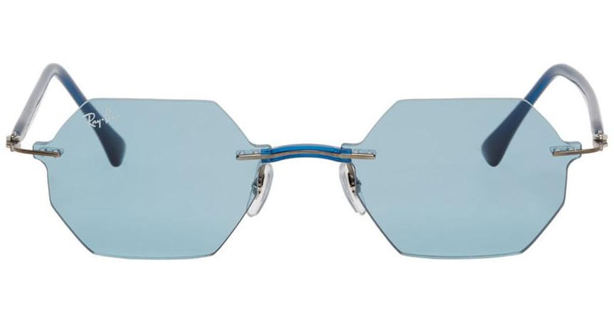 blue hexagon sunglasses