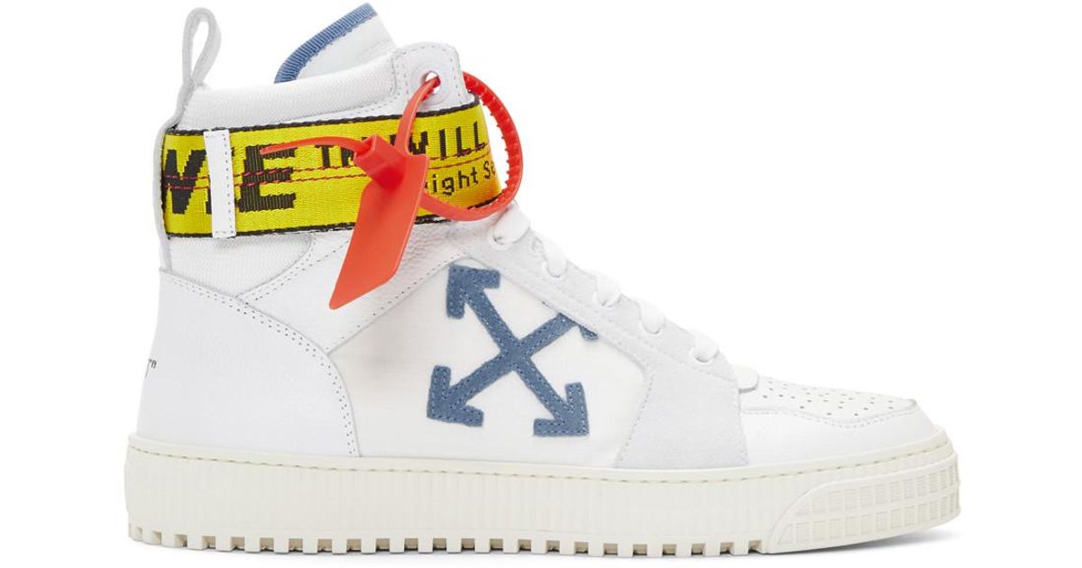 off white high top sneakers mens