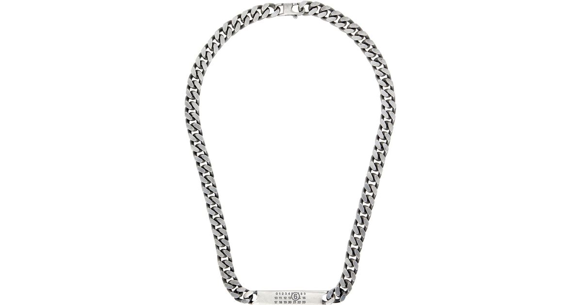 MM6 by Maison Margiela Classic Chain Necklace in Black for Men | Lyst