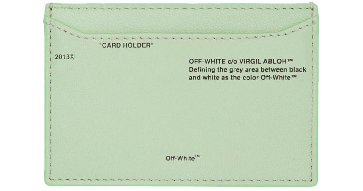 Off-White c/o Virgil Abloh Green Small 'off' Card Holder | Lyst