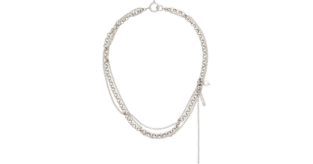Justine Clenquet Richie Necklace in White for Men | Lyst