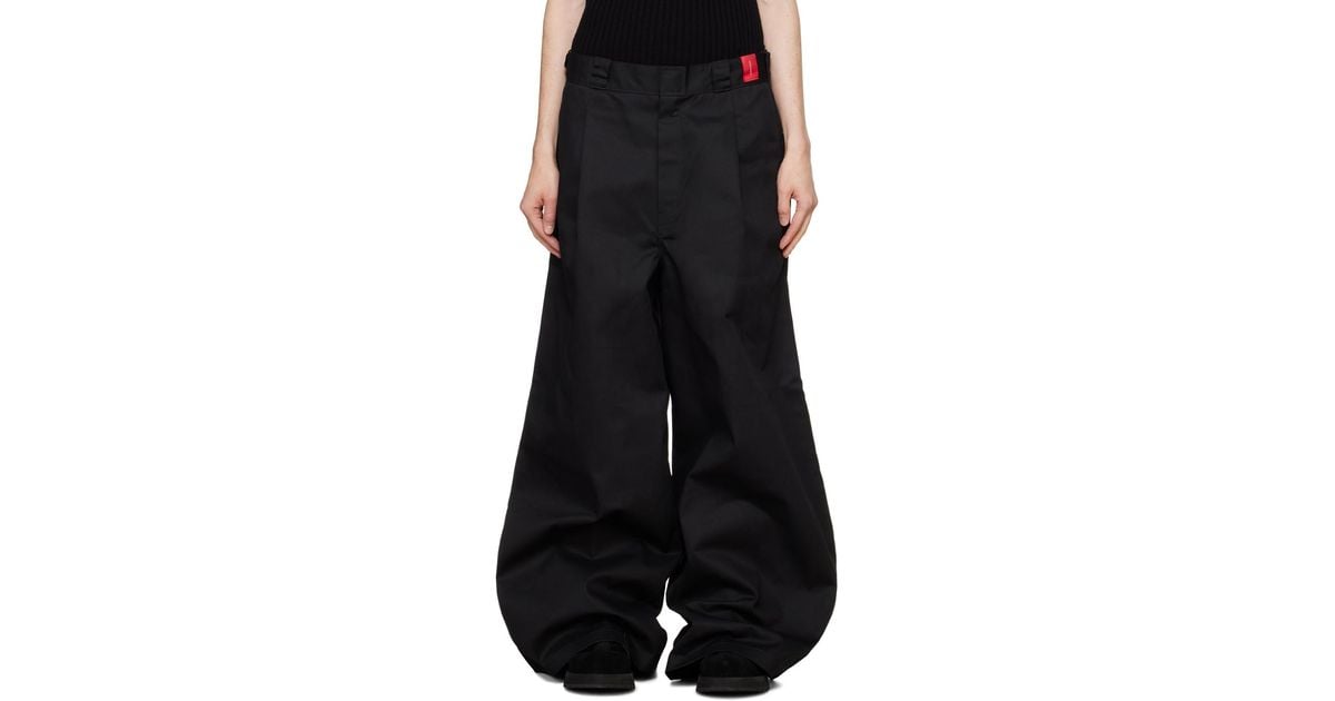 Fumito Ganryu Dickies Edition Reverse Baggy Trousers in Black for 