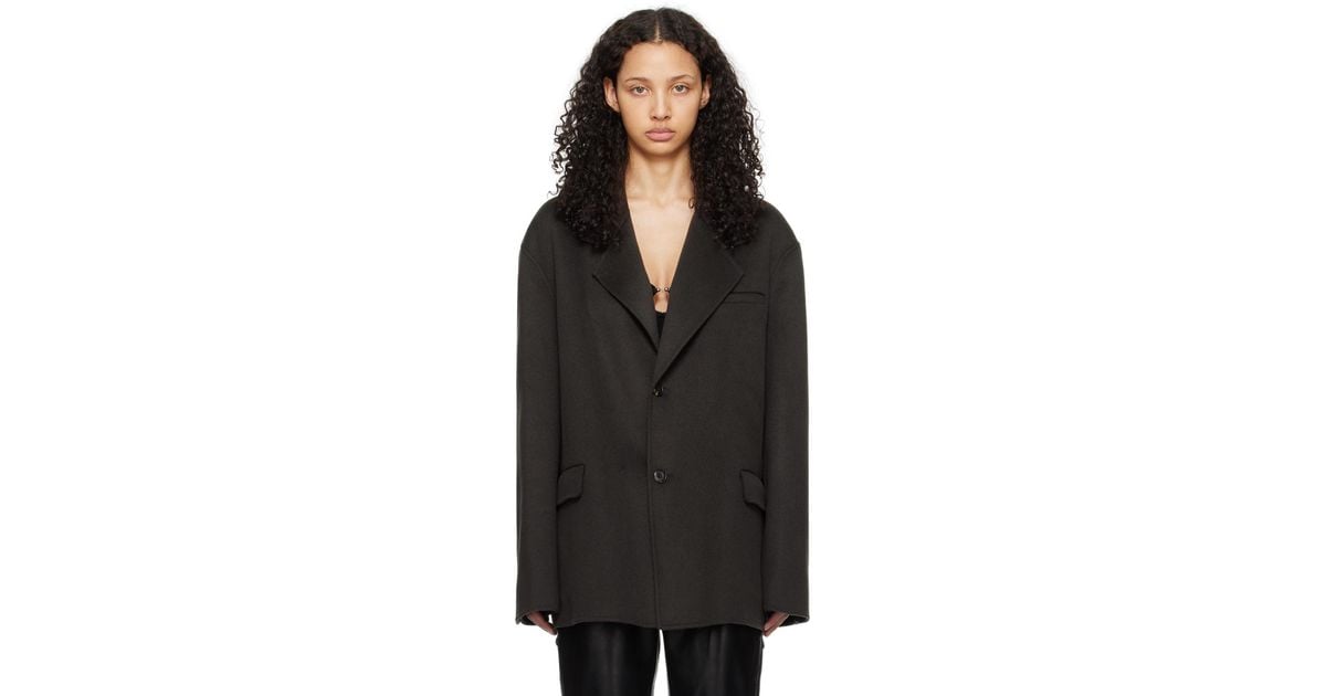 【関税込み】Nanushka グレー Sea テーラードジャケット nanushka-Anthracite-Sea-Blazer