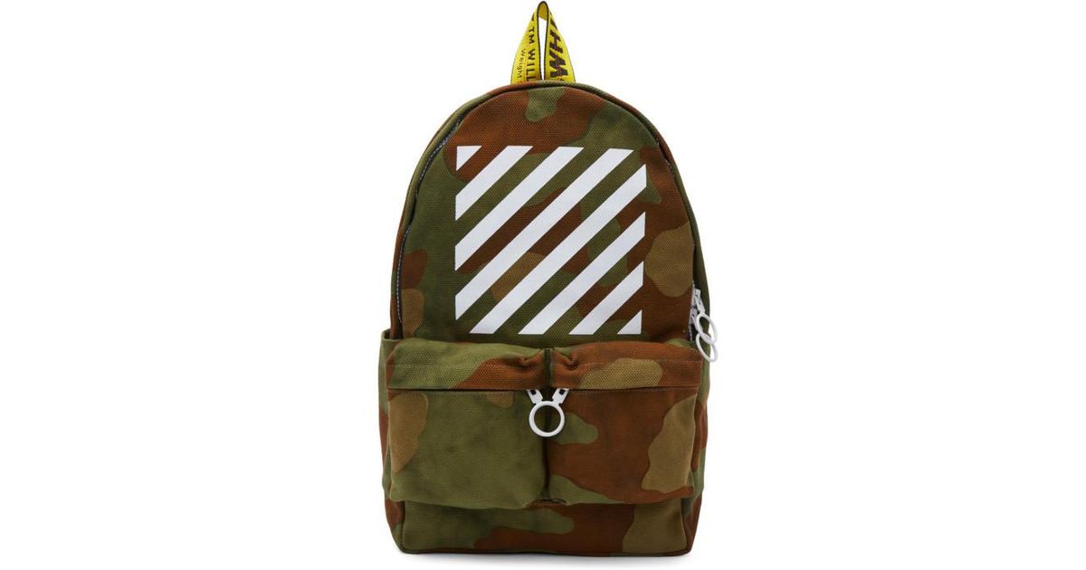 off white camo backpack