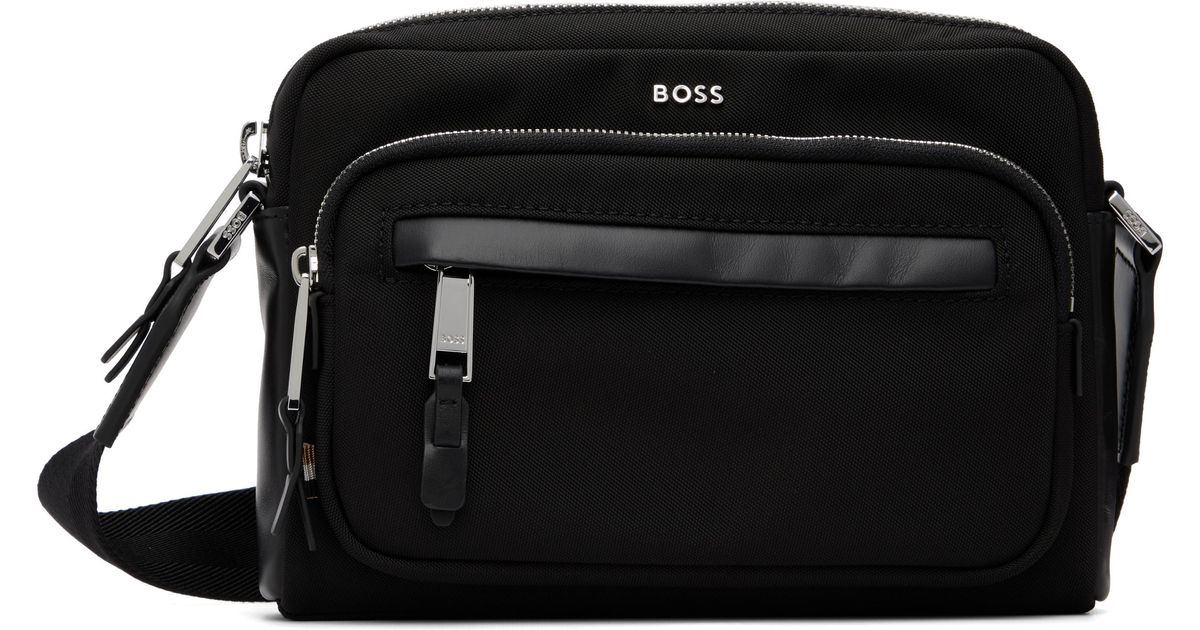 BOSS ボス★ブラック ロゴハードウェア バッグ メンズ BOSS ブラック ロゴハードウェア バッグ ブラック | Lyst