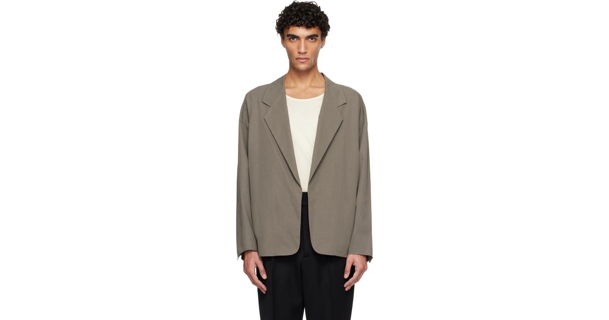 Fear Of God Taupe Unlined California Blazer in Black for Men | Lyst