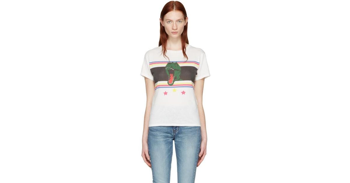 saint laurent dinosaur tee