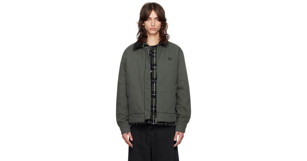 Fred Perry Caban Jacket in Black for Men | Lyst