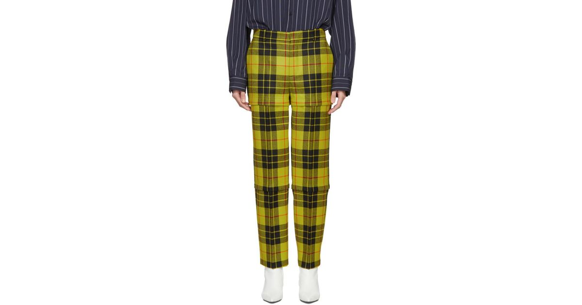 yellow tartan trousers
