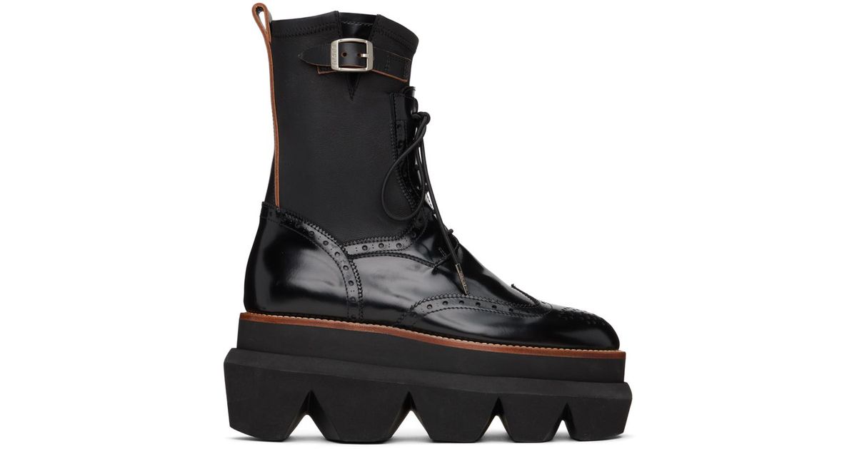 靴 sacai Wingtip Engineer Sock Boots Sacai Wingtip Engineer Sock Boot (Women) | Nordstrom