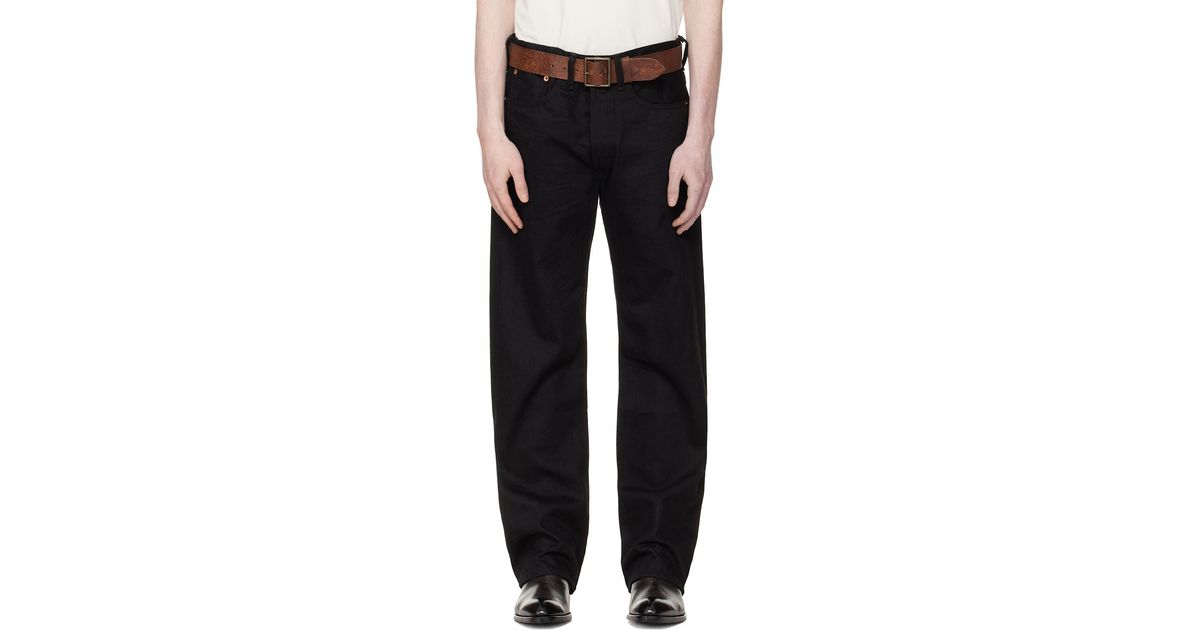 RRL Vintage 5-Pocket Selvedge Jeans in Black for Men | Lyst