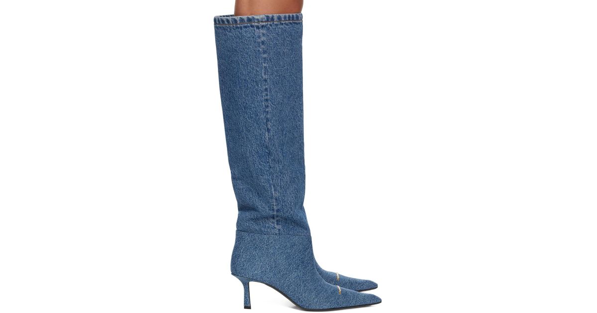 Alexander Wang Indigo Viola Denim Boots in Blue Lyst Canada