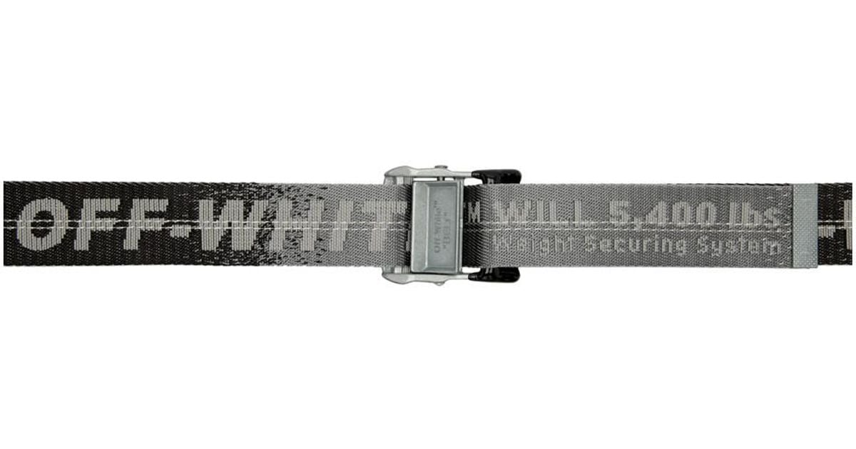 Off-White c/o Virgil Abloh Grey Gradient Industrial Belt in Gray