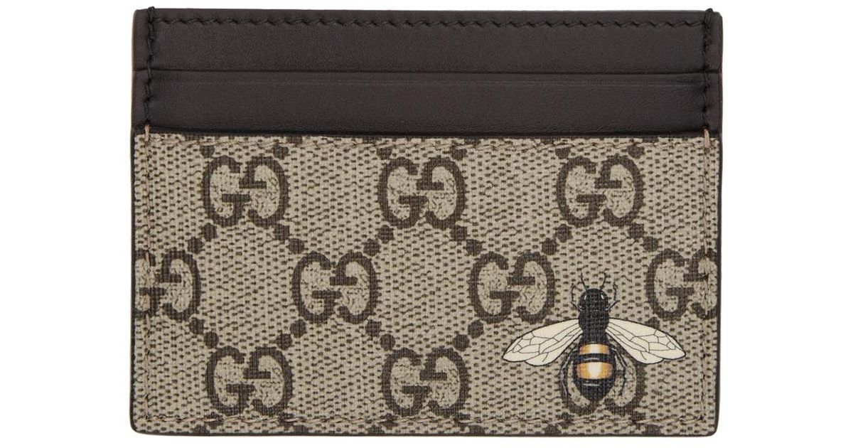 gucci bee card wallet