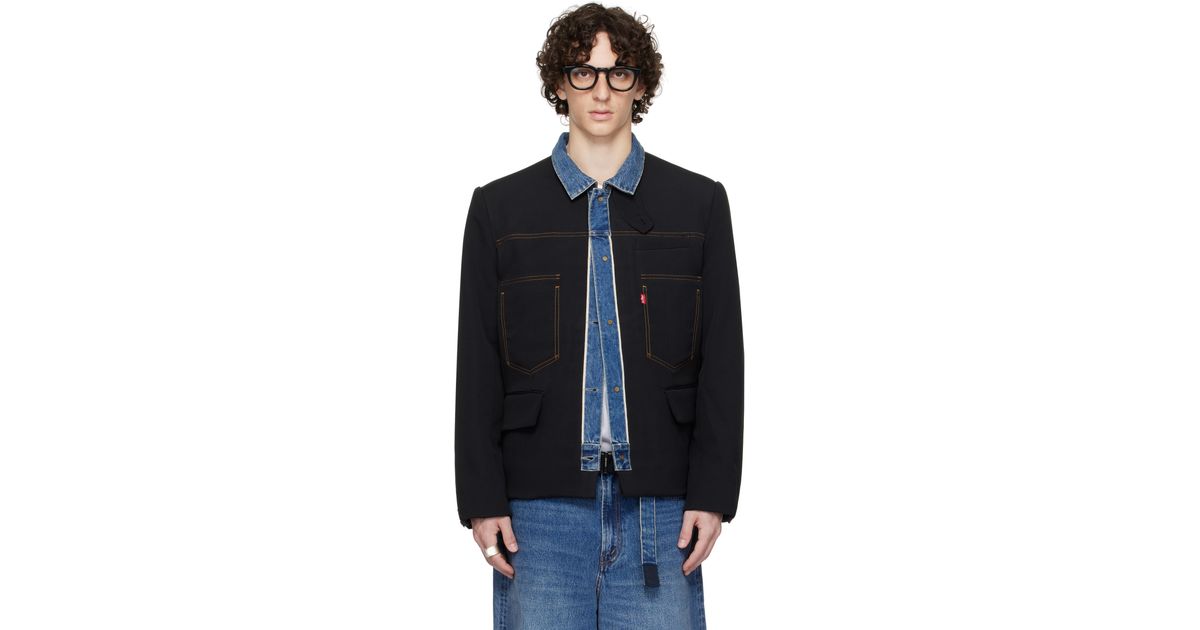 sacai LEVI’S Denim Matelasse Twill size4 Shop Sacai - Levi's x Sacai Matelasse Twill Reversible Denim