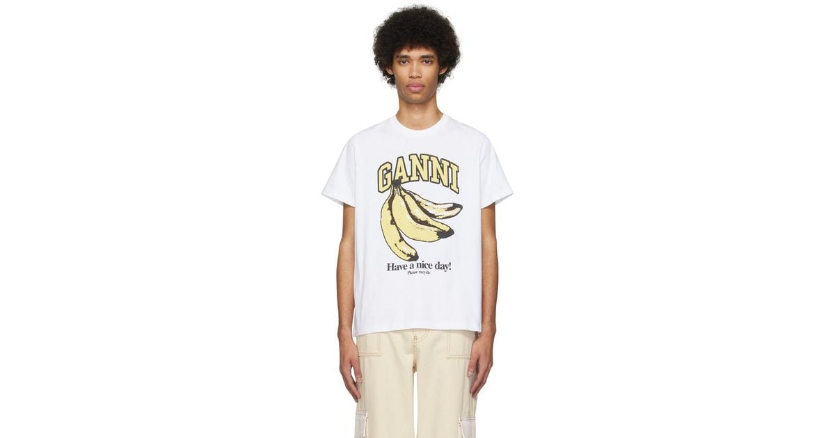 ganni-BrightWhite-Banana-T-