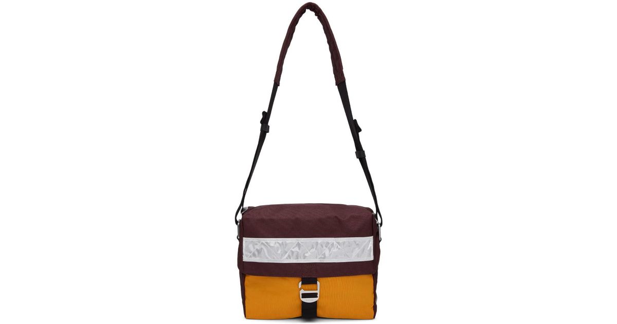 burgundy messenger bag