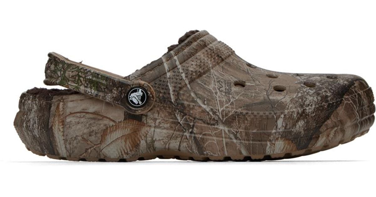 Crocs™ Brown Realtree Edition Classic Lined Clogs in Black for Men | Lyst UK