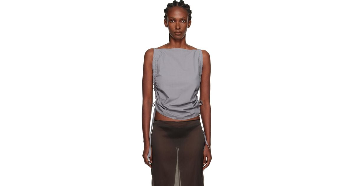 Baserange Pictorial Strap Top in Black | Lyst