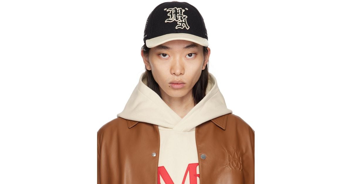 （US発）AMIRI ブラック MA スピリット ツートンキャップ AMIRI Ma Spirit キャップ | ブラック | FARFETCH JP