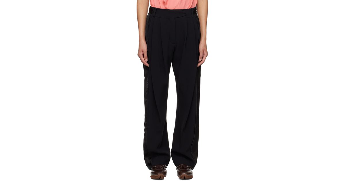 Kiko Kostadinov Cauda Pleated Trousers in Black | Lyst