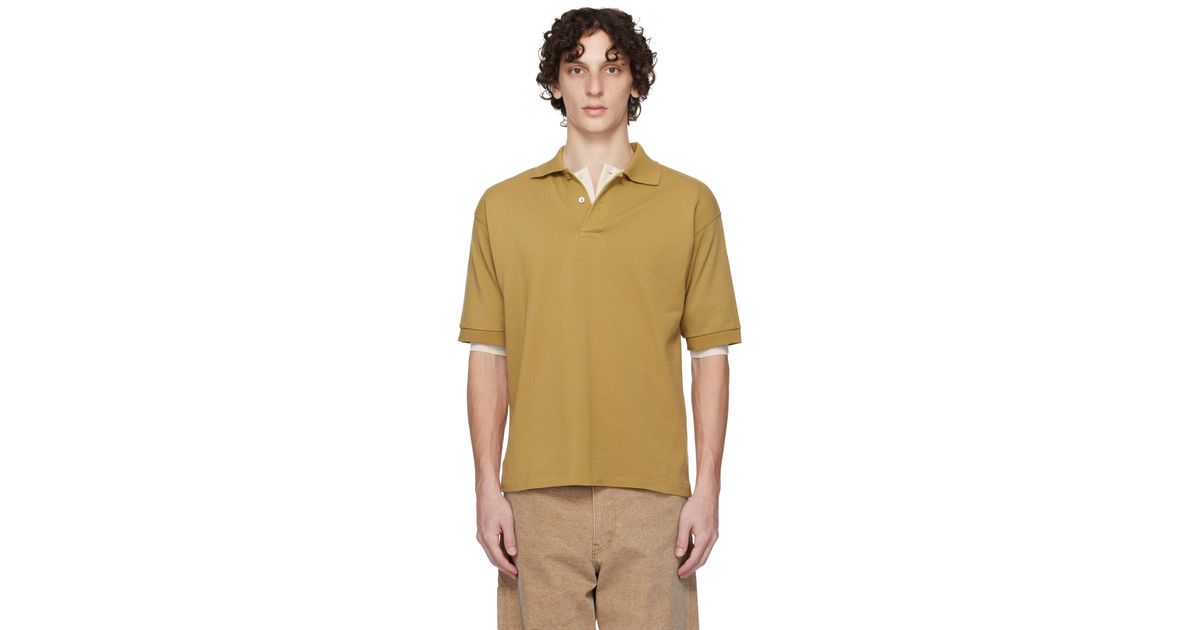 新品 AURALEE PIMA COTTON HEAVY PIQUE POLO Auralee Pima Cotton Heavy Pique Polo Khaki Beige | HAVEN