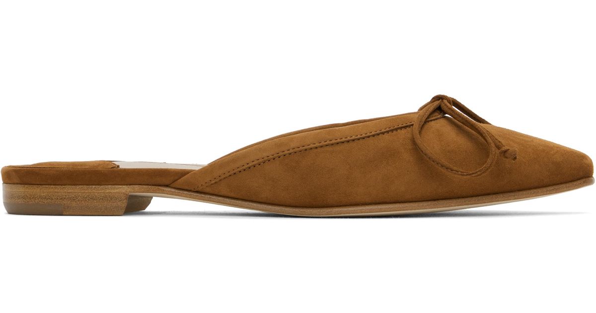 Manolo Blahnik Ballerimu Slippers in Black | Lyst