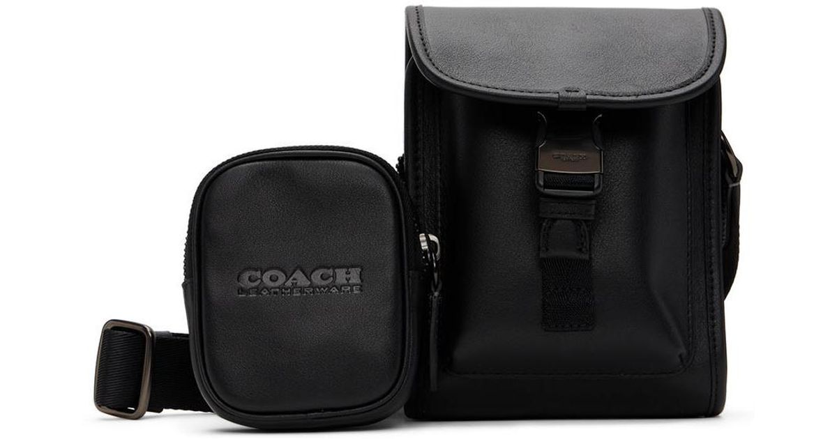 COACH Leather Charter Messenger Bag in Black for Men Lyst