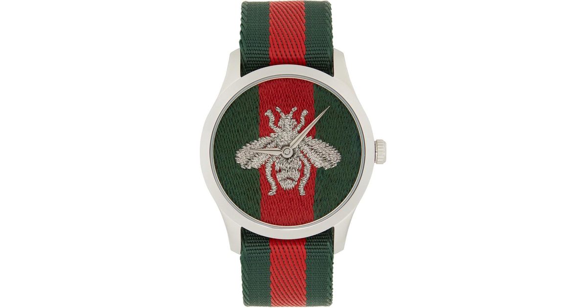 Gucci G-timeless Bee Watch in Metallic 