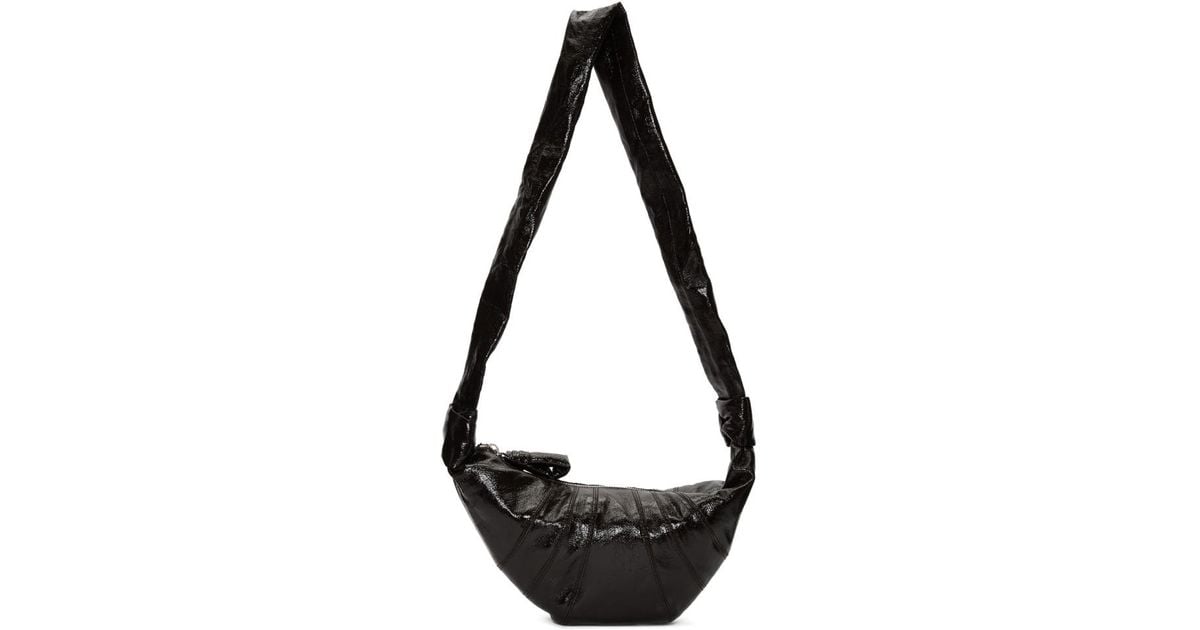 black shiny bum bag