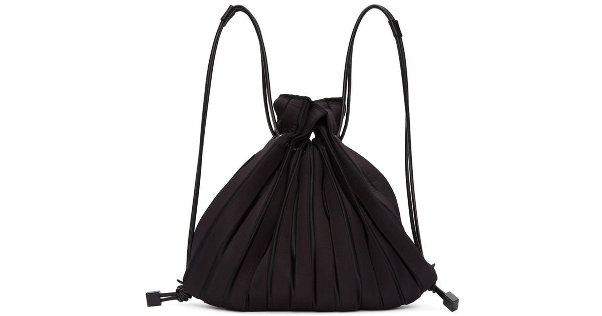 Issey Miyake Black Linear Knit Bag - Lyst
