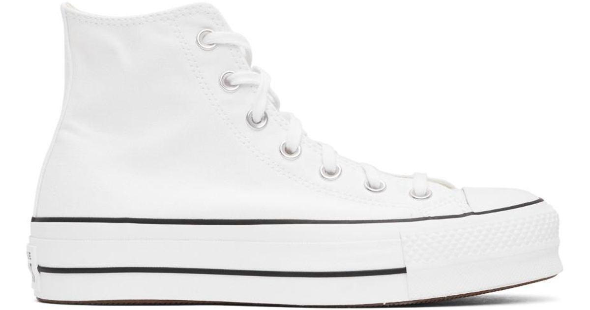 white chuck taylor all star lift platform sneakers