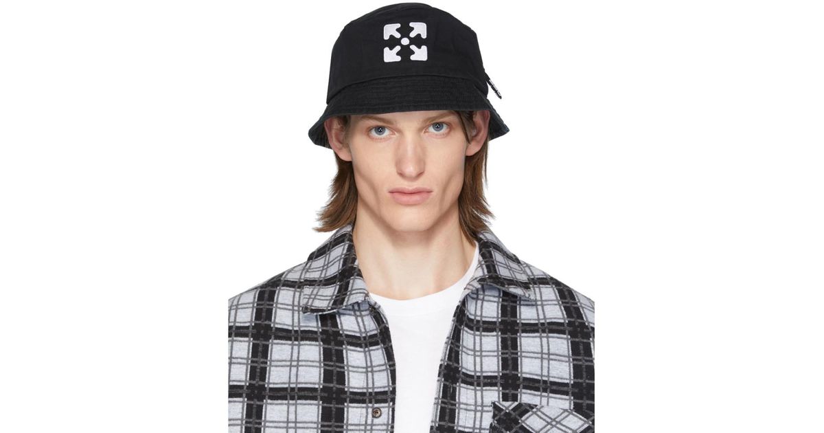 White Arrows Bucket Hat for Men 