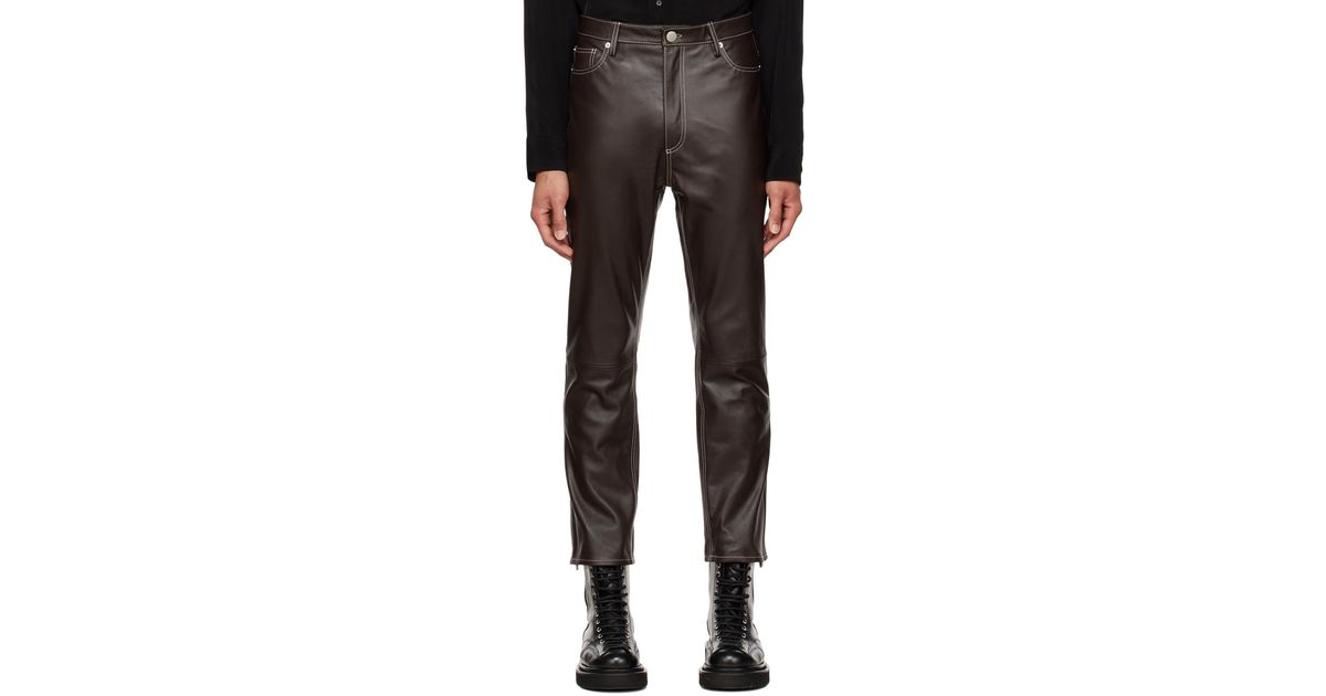 Cmmn Swdn Ruben Leather Pants in Black for Men | Lyst UK